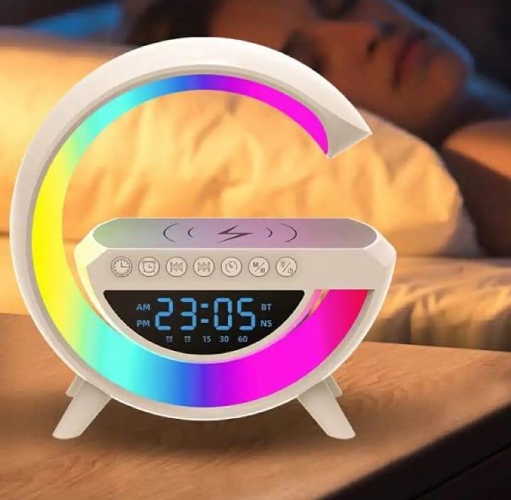 4 - in - 1 Wireless Charger: Clock, Speaker & Lamp - Ashiyna Shopping Mall